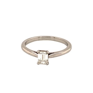 0.50ct Emerald Cut Diamond Solitaire Ring