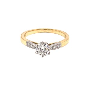 0.70ct Six Claw Round Brilliant Cut Diamond Solitaire Ring