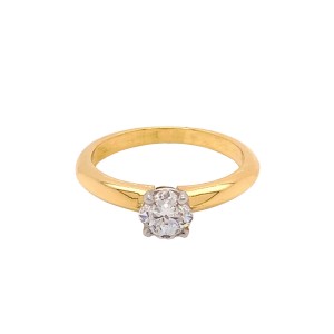 0.62ct Cushion Cut Diamond Solitaire Ring