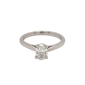 0.72ct Oval Cut Diamond Solitaire Ring