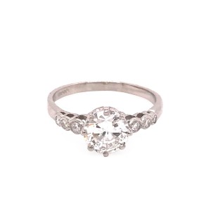 0.95ct Round Brilliant Cut Diamond Solitaire Ring