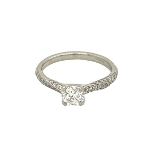 0.66ct Round Brilliant Cut Diamond Solitaire Ring