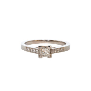 0.50ct Princess Cut Diamond Solitaire Ring