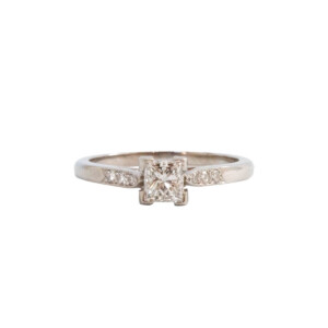 0.47ct Princess Cut Diamond Solitaire Ring