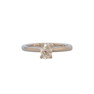 0.50ct Oval Cut Diamond Solitaire Ring