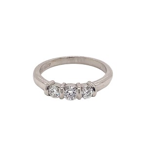 0.44ct Round Brilliant Cut Diamond Trilogy Ring