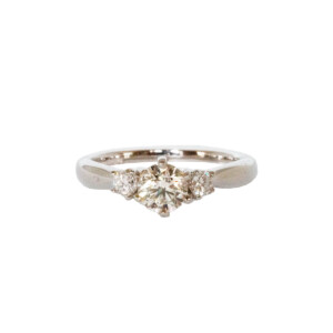 0.63ct Round Brilliant Cut Diamond Trilogy Ring