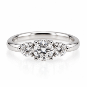 1.40ct Round Brilliant Cut Diamond Trilogy Ring