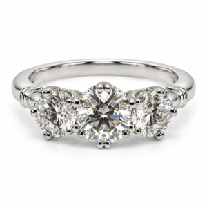 1.70ct Round Brilliant Cut Diamond Trilogy Ring