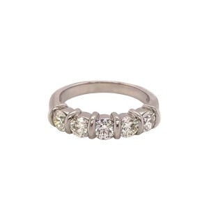 1.30ct Round Brilliant Cut Diamond Half Eternity Ring