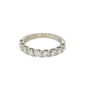 1.00ct Round Brilliant Cut Diamond Half Eternity Ring
