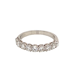 1.00ct Round Brilliant Cut Half Eternity Ring
