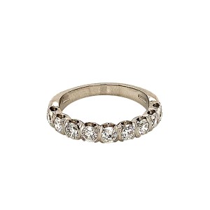 0.94ct Round Brilliant Cut Diamond Half Eternity Ring