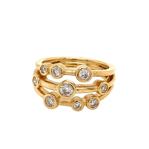 0.51ct Round Brilliant Cut Diamond Bubble Ring
