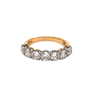 1.93ct Round Brilliant Cut Diamond Half Eternity Ring