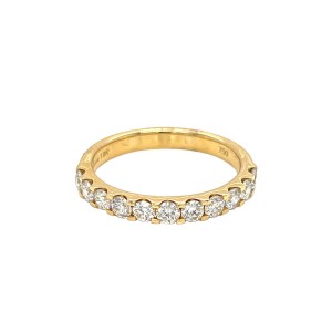 0.75ct Round Brilliant Cut Diamond Half Eternity Ring