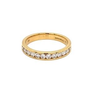 0.50ct Round Brilliant Cut Half Eternity Ring