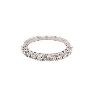 0.68ct Round Brilliant Cut Diamond Half Eternity Ring