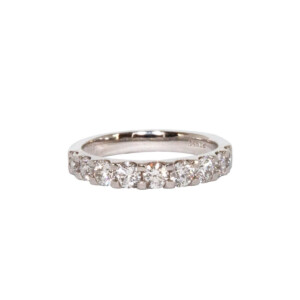 1.00ct Round Brilliant Cut Diamond Half Eternity Ring