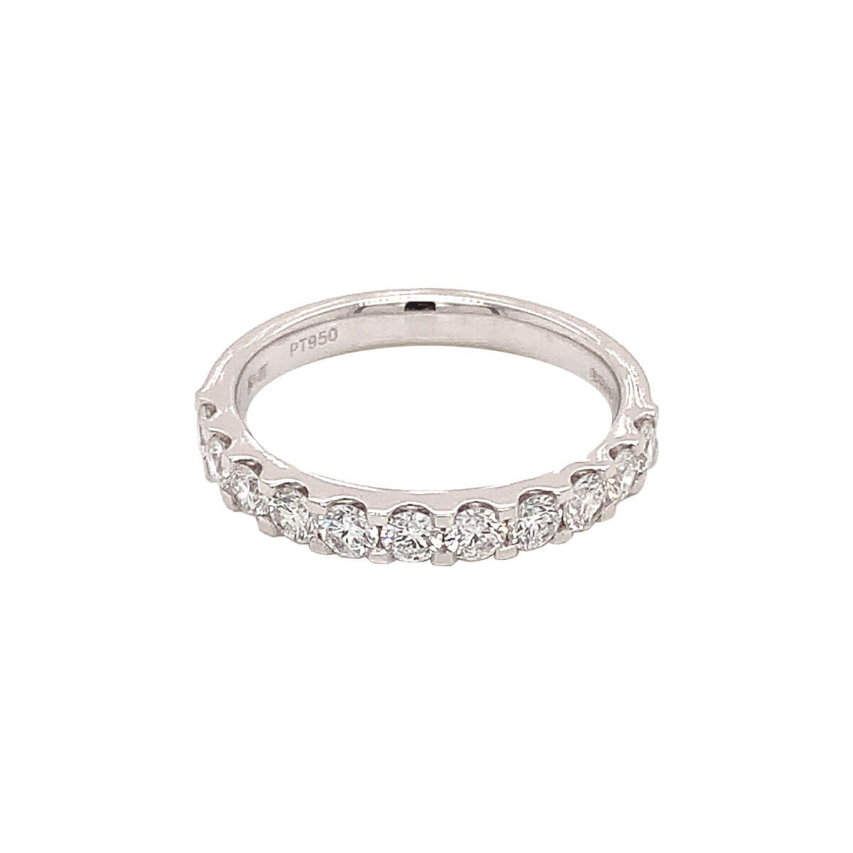 0.75ct Castle Set Diamond Half Eternity Ring