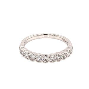 0.70ct Round Brilliant Cut Half Eternity Ring