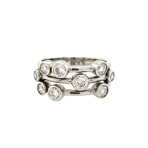 1.00ct Round Brilliant Cut Diamond Bubble Style Ring