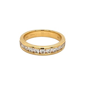 0.77ct Round Brilliant Cut Diamond Half Eternity Ring