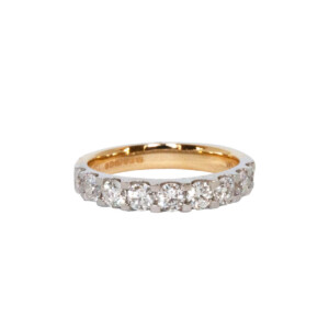 1.01ct Round Brilliant Cut Diamond Half Eternity Ring