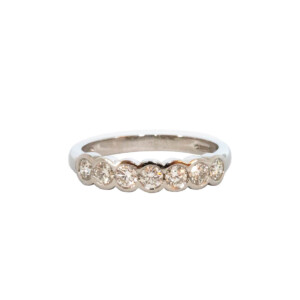 0.64ct Round Brilliant Cut Diamond Half Eternity Ring