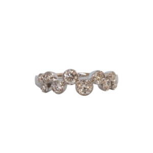 0.67ct Round Brilliant Cut Diamond Bubble Style Ring