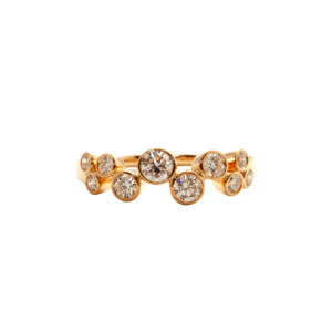 0.67ct Round Brilliant Cut Diamond Bubble Style Ring