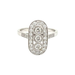 0.64ct Art Deco Style Diamond Cluster Ring