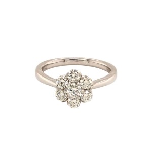 0.76ct Round Brilliant Cut Diamond Cluster Ring
