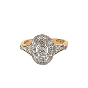 0.45ct Art Deco Inspired Diamond Cluster Ring