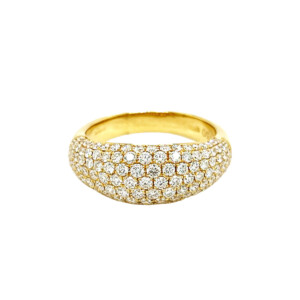 1.33ct Round Brilliant Cut Diamond Bombe Style Ring