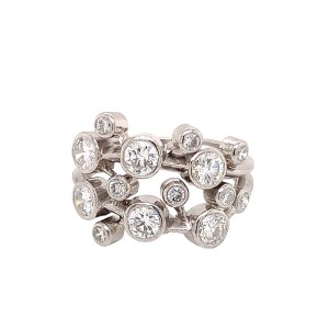 1.60ct Round Brilliant Cut Diamond Bubble Ring