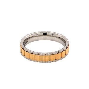 18ct Yellow Gold & Platinum Wedding Ring