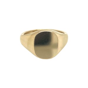 9ct Yellow Gold Cushion Shaped Signet Ring