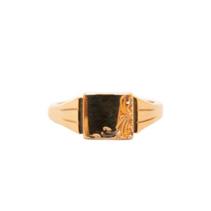 9ct Yellow Gold Rectangular Shaped Signet ring