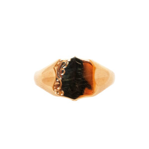 9ct Yellow Gold Shield Shaped Signet Ring