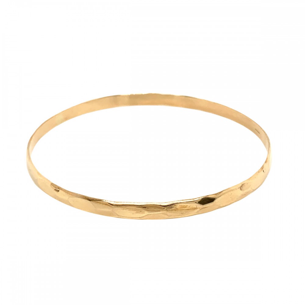 9ct Yellow Gold Faceted Slave Bangle Cry For The Moon