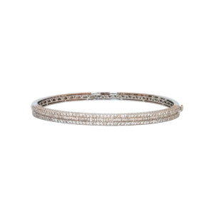 1.81ct Baguette & Round Brilliant Cut Diamond Bangle
