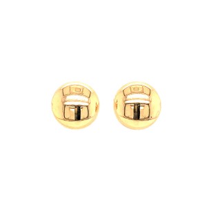18ct Yellow Gold Button Earrings