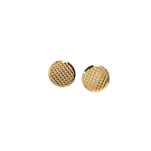 18ct Yellow Gold Patterned Stud Earring