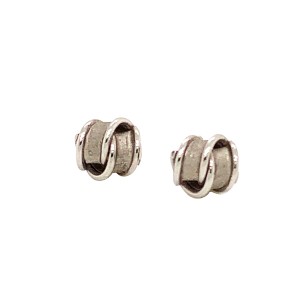 18ct White Gold Knot Earrings