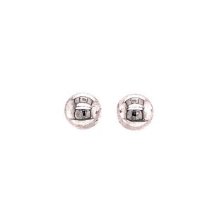 18ct White Gold Ball Stud Earrings