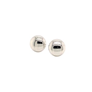 18ct White Gold Ball Stud Earrings