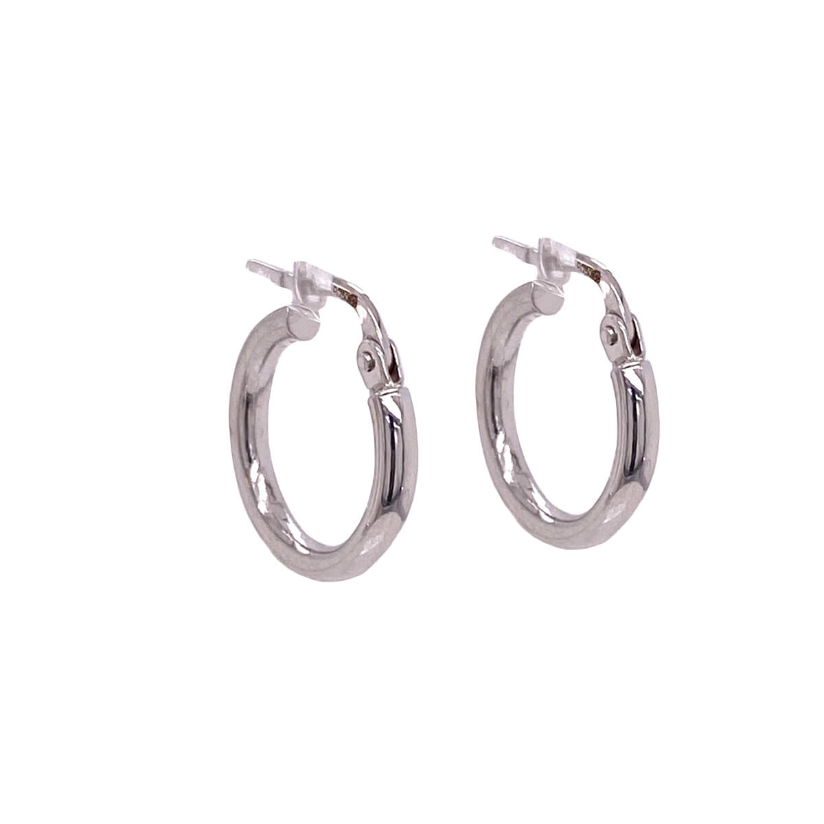 18ct White Gold Hoop Earrings