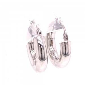 18ct White Gold Hoop Earrings