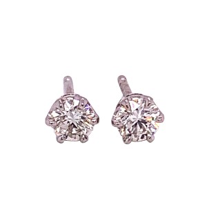 1.80ct Round Brilliant Cut Diamond Solitaire Earrings
